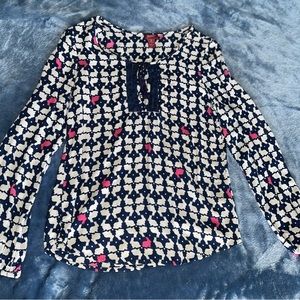 Bunny pattern long sleeve shirt for teen girl